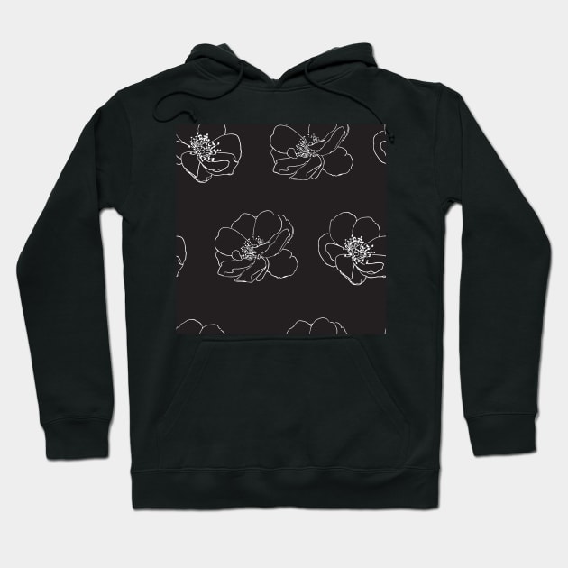 Grey hoodie with 2025 flowers